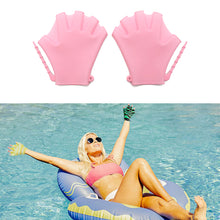 Load image into Gallery viewer, 1Pair Silicone Swimming Gloves Fitness Waterproof Training Mitten Anti-Cut Hand Webbing Children Adult Swimming Diving Accessories