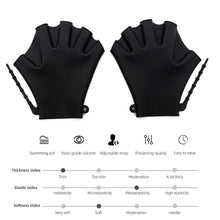 Load image into Gallery viewer, 1Pair Silicone Swimming Gloves Fitness Waterproof Training Mitten Anti-Cut Hand Webbing Children Adult Swimming Diving Accessories