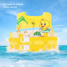 Load image into Gallery viewer, Ages 2-10 Children Super Buoyant Swimsuit One-Piece Cartoon Vest Safety Survival Equipment Swimming Aid Accessories
