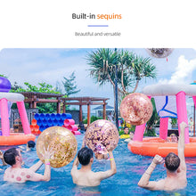 Load image into Gallery viewer, PVC Multi-Color Inflatable Beach Glitter Confetti Balls Outdoor Summer Pool Transparent Bright Piece Toy Ball Water Sports Party Accessories