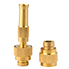 Load image into Gallery viewer, 2Pcs Car High Pressure Water Spray Gun Spray Nozzle Washing Machine Nozzle with Quick-connect Connector 3/4" or 1/2" Metal Brass Garden Hose Pipe