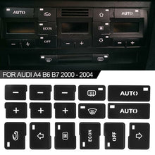 Load image into Gallery viewer, 16Keys Car Air Audio Condition AC Climate Control Button Stickers Decals Styling Decors For Audi A4 B6 B7 2000 - 2004