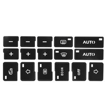 Load image into Gallery viewer, 16Keys Car Air Audio Condition AC Climate Control Button Stickers Decals Styling Decors For Audi A4 B6 B7 2000 - 2004