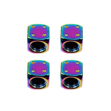 Load image into Gallery viewer, 4Pcs Aluminum Car Dice Wheel Stem Tyre Tire Wheel Stem Air Valve Dust Cap Cover for Truck Motocycle Bike