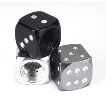 Load image into Gallery viewer, 4Pcs Aluminum Car Dice Wheel Stem Tyre Tire Wheel Stem Air Valve Dust Cap Cover for Truck Motocycle Bike