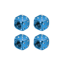 Load image into Gallery viewer, 4Pcs Aluminum Car Dice Wheel Stem Tyre Tire Wheel Stem Air Valve Dust Cap Cover for Truck Motocycle Bike