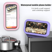 Load image into Gallery viewer, Waterproof Shower Phone Case 360° Rotation Adjustable Touch Screen Wall Mounted Phone Holder for Bathroom Kitchen