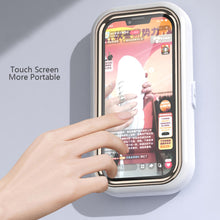 Load image into Gallery viewer, 360 Rotation Waterproof Shower Sealing Mobile Phone Box Holder Touch Screen Bathroom Phone Shell Wall Storage Cover For Kitchen