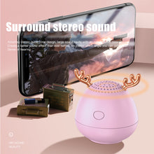 Load image into Gallery viewer, Mini Bluetooth Speaker Creative Antler Audio Portable Round Bluetooth Speaker