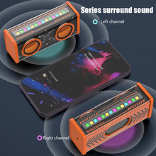 Load image into Gallery viewer, Transparent Mecha Bluetooth Speaker RGB Sound and Light Rhythm Subwoofer TWS Series Dual Speaker Smart Audio