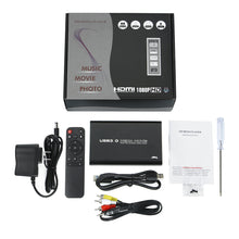 Load image into Gallery viewer, Mini Full HD H.264 MKV HDMI-compatible HDD Media Player Center USB OTG SD AV TV AVI RMVB RM HDDM3R