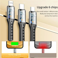 Load image into Gallery viewer, Three-In-One Charging Cable Three-Wire Car USB Android Head Data Cable One-To-Three Zinc Alloy Typec Fast Charging Cable