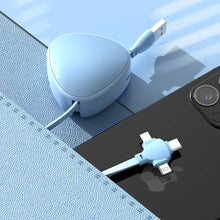 Load image into Gallery viewer, 120w Triangular Telescopic Three-In-One Charging Cable Suitable For Android Huawei Apple 6a Fast Charging Data Cable