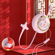 Load image into Gallery viewer, 3 in 1 Fast Charging Cable Retractable Cable For Micro Type C USB Charger
