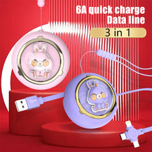 Load image into Gallery viewer, 3 in 1 Fast Charging Cable Retractable Cable For Micro Type C USB Charger