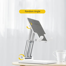Load image into Gallery viewer, Folding Mobile Phone Tablet Bracket Liftable Lazy Double Rod Universal Live Mobile Phone Bracket