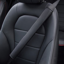Load image into Gallery viewer, 30cm/50cm/75cm Carbon Fiber Leather Car Seat Belt Shoulder Cover Seat Belt Pad Car Styling Interior Seat Belt Cover Accessories with Crystal Crown