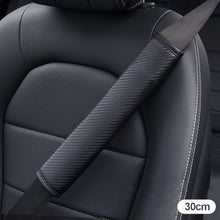 Load image into Gallery viewer, 30cm/50cm/75cm Carbon Fiber Leather Car Seat Belt Shoulder Cover Seat Belt Pad Car Styling Interior Seat Belt Cover Accessories with Crystal Crown