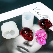 Load image into Gallery viewer, 1Pc DIY Skull Crystal Epoxy Resin Mold Skull Pendant Bracelet Necklace Silicone Mold Resin Mold Home Decoration Gifts