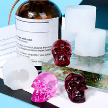 Load image into Gallery viewer, 1Pc DIY Skull Crystal Epoxy Resin Mold Skull Pendant Bracelet Necklace Silicone Mold Resin Mold Home Decoration Gifts