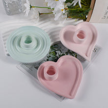 Load image into Gallery viewer, 1Pc Love Candle Holder Silicone Mold Valentine's Day Aromatherapy Candlestick Plaster Mold Candle Holder Epoxy Mold