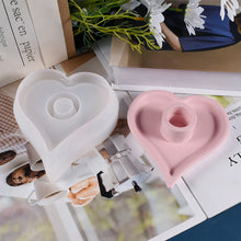 Load image into Gallery viewer, 1Pc Love Candle Holder Silicone Mold Valentine's Day Aromatherapy Candlestick Plaster Mold Candle Holder Epoxy Mold