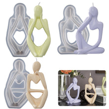 Load image into Gallery viewer, 1Pc Nordic Art Abstract Thinker Statue Silicone Mold Modern European Style Resin Handmade Mold Craft Home Desktop Decor Ornaments