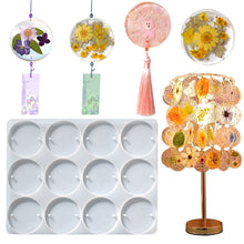 Load image into Gallery viewer, 1Set Diy Round WindChime Table Lamp Glue Drop Mold Pendant Jewelry Silicone Mold Resin Handmade Mold Craft Home Desktop Decor Ornaments
