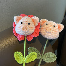 Load image into Gallery viewer, 1Pc Balloon Pig Braiding Finished Handmade Wool Crochet Cute Piglet Bouquet Creative Bouquet Wedding Decoration