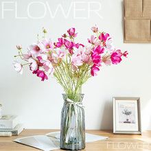 Load image into Gallery viewer, 3Forks 6 Heads Bossy Gesang Flower Branch Silk Artificial Flowers Home Wedding Decoration Flores Artificial Flower