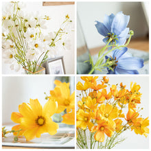 Load image into Gallery viewer, 3Forks 6 Heads Bossy Gesang Flower Branch Silk Artificial Flowers Home Wedding Decoration Flores Artificial Flower
