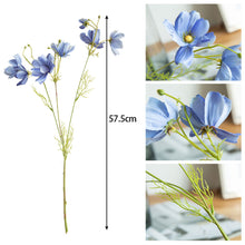 Load image into Gallery viewer, 3Forks 6 Heads Bossy Gesang Flower Branch Silk Artificial Flowers Home Wedding Decoration Flores Artificial Flower