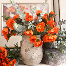 Load image into Gallery viewer, 1Pc Poppies Artificial Flower Simulation Silk Fake Flower For Wedding Party Home Decorative Flowers With Leaves