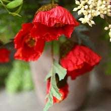 Load image into Gallery viewer, 1Pc Poppies Artificial Flower Simulation Silk Fake Flower For Wedding Party Home Decorative Flowers With Leaves