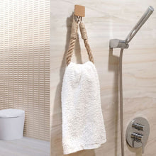 Load image into Gallery viewer, Punch-free Paper Towel Holders Towel Rack Bathroom Towel Hook Toilet Paper Holder Towel Rack Beige Hemp Color