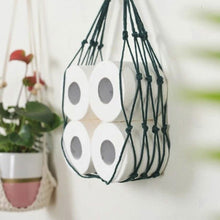 Load image into Gallery viewer, Hanging Cotton Towel Rope Holder Toilet Paper Magazine Books Home Hotel Storage Wall Mounted Pocket Rack Hook Bathroom Decor