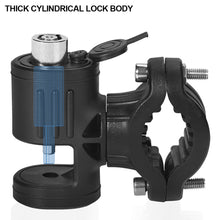 Load image into Gallery viewer, Universal Rotatable Multi-Function Motorcycle Bicycle Helmet Lock Anti-Theft Electric Bike Luggage Locks Safety Lock