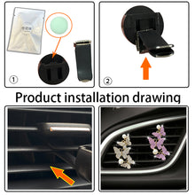 Load image into Gallery viewer, Car Air Freshener Perfume Diamond Outlet Clip Butterfly Three Beautiful Butterflies Conditioner Auto Interior Accessories Ornament