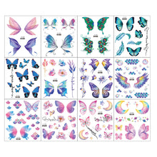 Load image into Gallery viewer, Waterproof Pink Butterfly Tattoo Sticker Dream Collection Wing Butterfly Pink Face Tattoo Sticker Summer Party