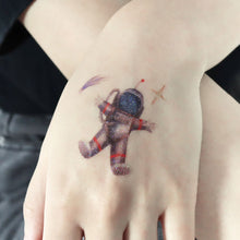 Load image into Gallery viewer, Waterproof Flashing Powder Tattoo Stickers for Children's Cartoon Fantasy Space Tattoo Stickers Creative Earth Tattoo Stickers