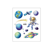 Load image into Gallery viewer, Waterproof Flashing Powder Tattoo Stickers for Children's Cartoon Fantasy Space Tattoo Stickers Creative Earth Tattoo Stickers