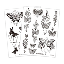 Load image into Gallery viewer, Butterfly Tattoo Sticker Plain Flower Sexy Finger Clavicle Tattoo Sticker Creative Summer Waterproof Tattoo Sticker