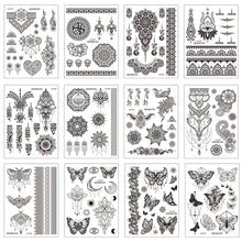 Load image into Gallery viewer, Butterfly Tattoo Sticker Plain Flower Sexy Finger Clavicle Tattoo Sticker Creative Summer Waterproof Tattoo Sticker