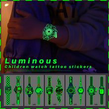Load image into Gallery viewer, Waterproof Luminous Watch Tattoo Stickers for Children's and Men's Luminescent Creative Tattoo Stickers