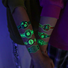 Load image into Gallery viewer, Waterproof Luminous Watch Tattoo Stickers for Children's and Men's Luminescent Creative Tattoo Stickers