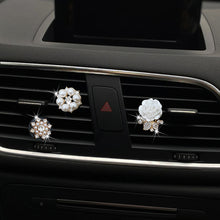 Load image into Gallery viewer, 3Pcs Car Air Conditioning Outlet Vent Perfume Clip Exquisite Interior Accessories Decoration Fragrance Rose with Diamonds for Girl Women's