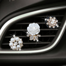 Load image into Gallery viewer, 3Pcs Car Air Conditioning Outlet Vent Perfume Clip Exquisite Interior Accessories Decoration Fragrance Rose with Diamonds for Girl Women's