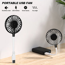 Load image into Gallery viewer, USB Input Mini Fan Office Cooling Fans Portable Summer Laptop Fan Mute Fans for Dormitory Home Student Outdoor Travel Fan