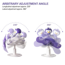 Load image into Gallery viewer, USB Input Mini Fan Office Monitor Top Cooling Fans Flying Duck Fan Portable Summer Fan Mute Fans Home Table Fan Ornaments