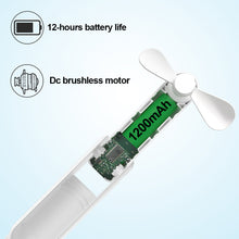 Load image into Gallery viewer, Folding Handheld Mini Fan USB Rechargeable Cooling Fans Cute Portable Summer Small Pocket Fan Cartoon Mute Fans for Dormitory Home Student Outdoor Traveling Fans